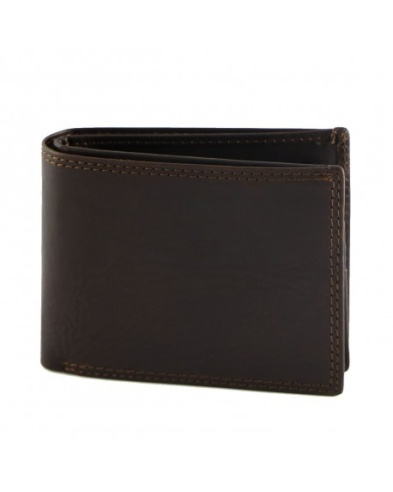 Mens leather wallet with coin pocket