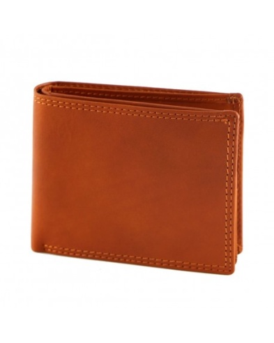 Mens leather wallet with coin pocket