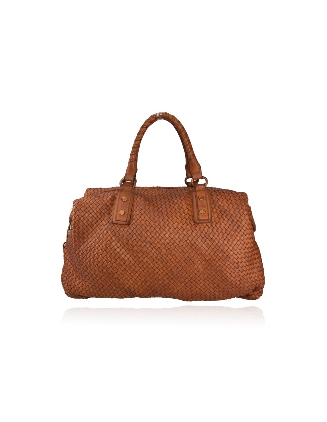 Small vintage leather Boston bag European American popular style crossbody  bag travel Gift For Her Shoulder bag - Brown