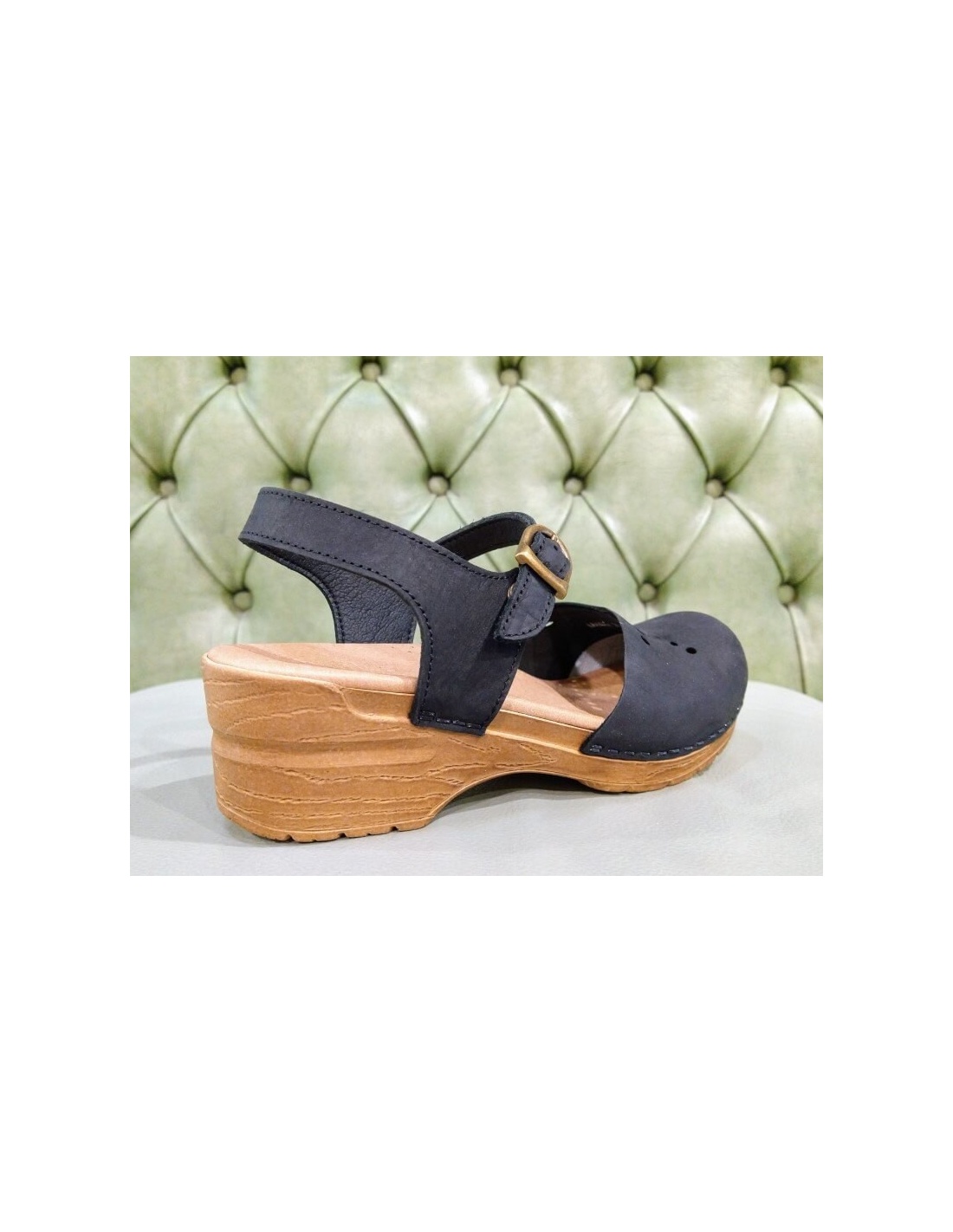 Style & Co. Womens Anddreas Faux Leather Clog Heel Sandals - Walmart.com