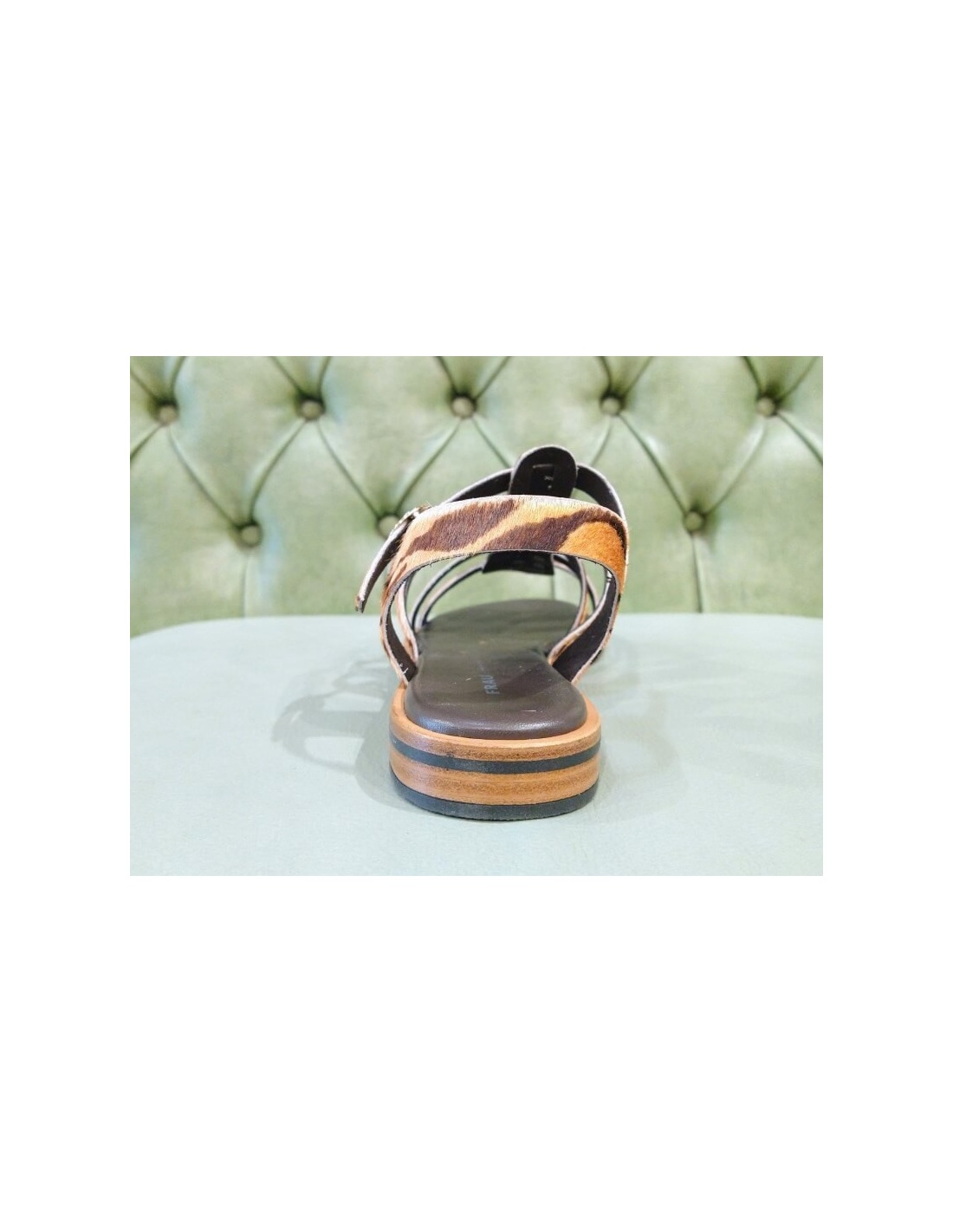 Printed polished calfskin Baroque DG sandals in Animal Print for |  Dolce&Gabbana® US