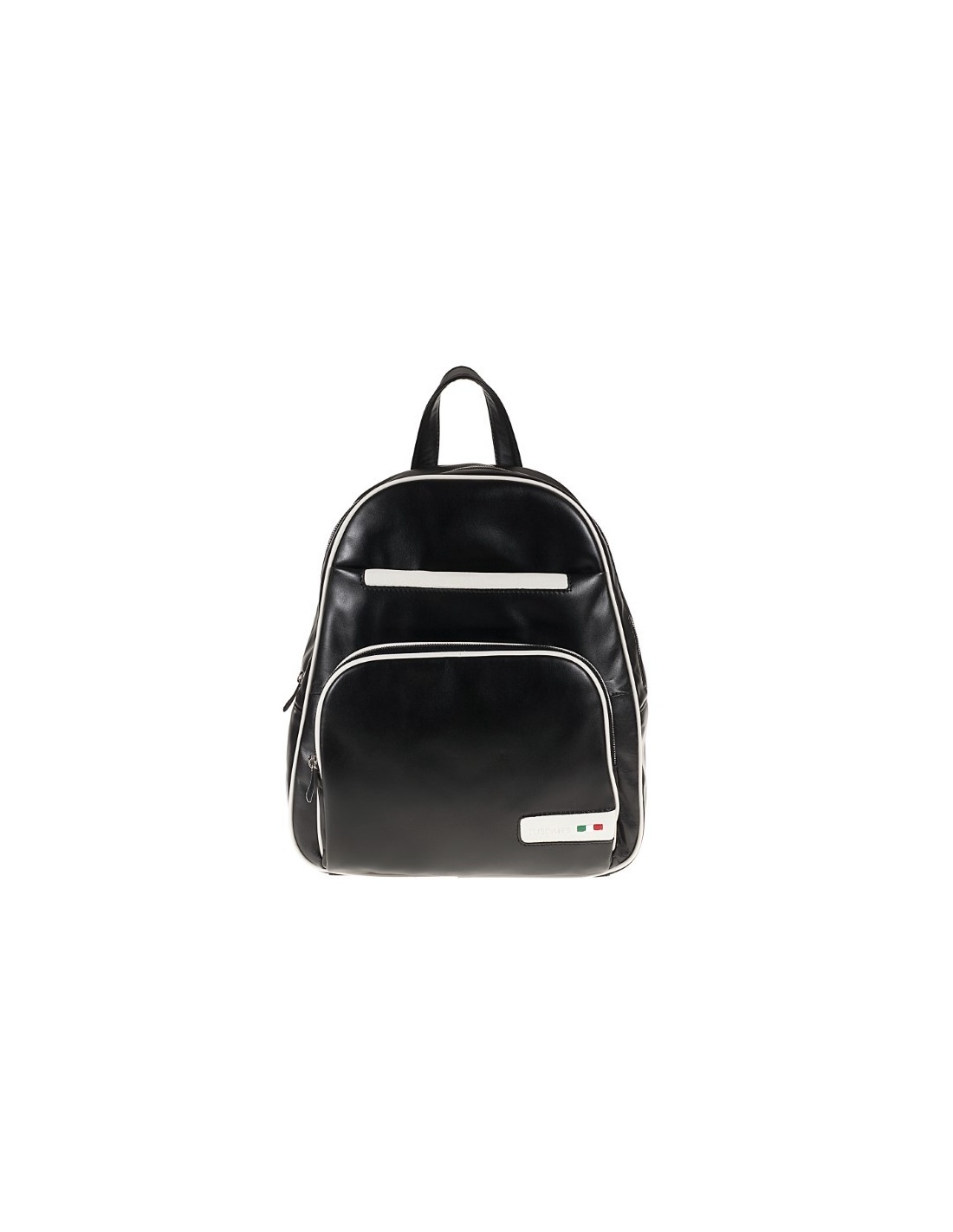 Skye | Backpack Small | Black | Saffiano Leather | Made in Italy