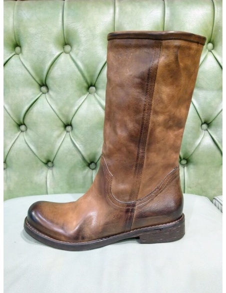 Vintage Look Leather Boots for Women
