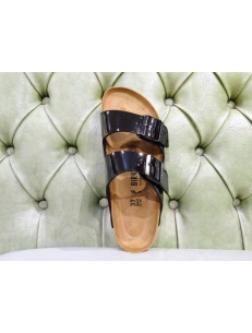 Resort 2017 Patent Lace-Up Sandals, Authentic & Vintage