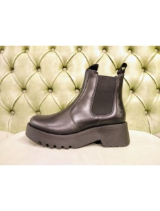 Chelsea Boot da donna Fly London Salv in pelle nera