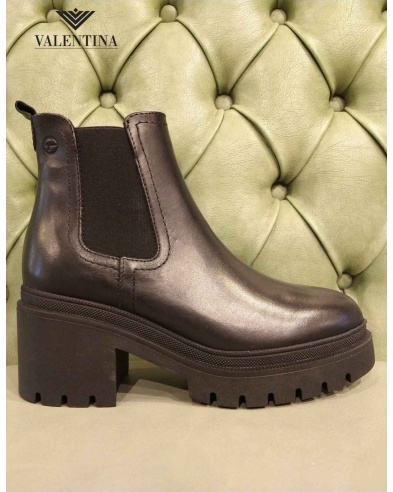 Chunky leather ankle boots best sale