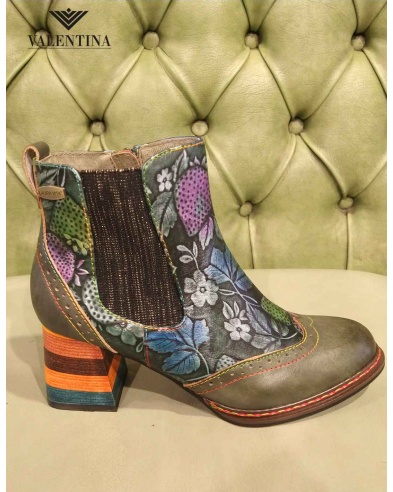 Floral booties, womens fashion