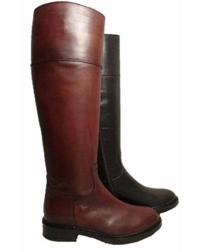 Italian leather riding boots for ladies 