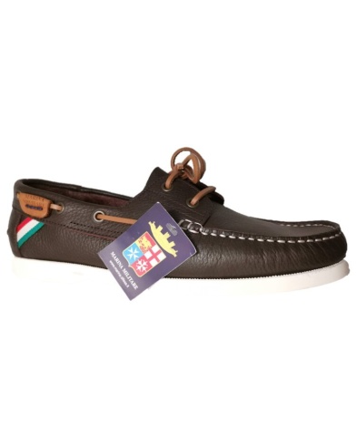 men's marina leather deck shoes