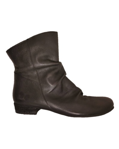 ladies soft black leather ankle boots
